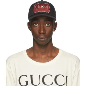 cotton baseball hat with gucci label