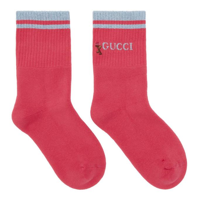 Gucci Pink Shiny Pong Socks – BlackSkinny