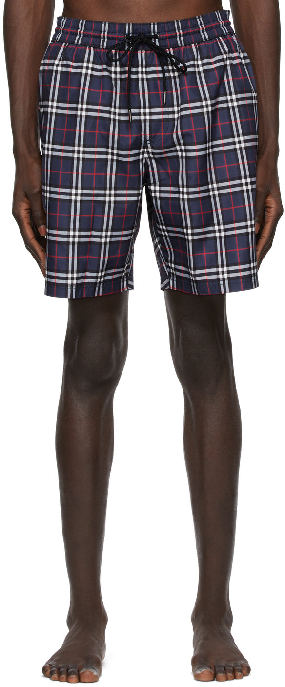 navy burberry shorts