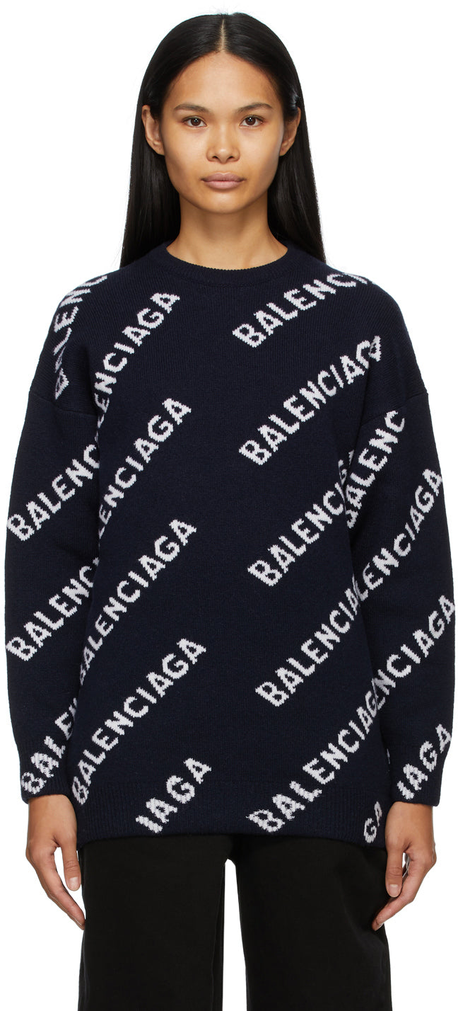 balenciaga navy jumper