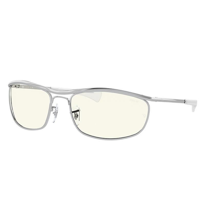 Ray-Ban Olympian I Deluxe Blue-light Clear Evolve Silver, Grey Lenses –  BlackSkinny