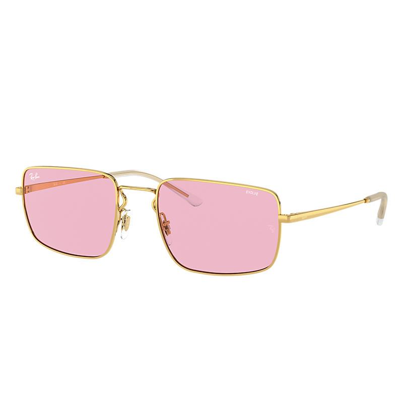 Ray-Ban Rb3669 Low Bridge Fit Shiny Gold, Pink Lenses - RB3669F –  BlackSkinny