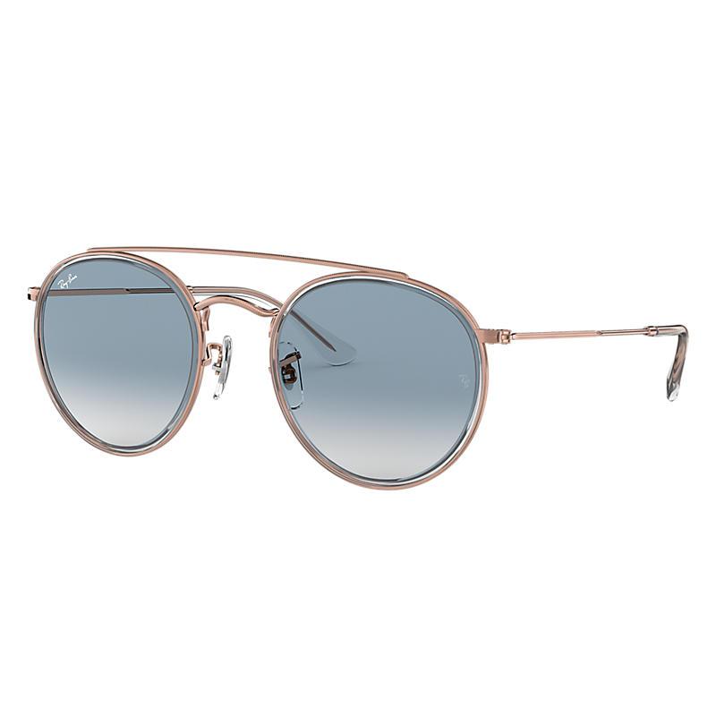 ray ban round double bridge bronze copper