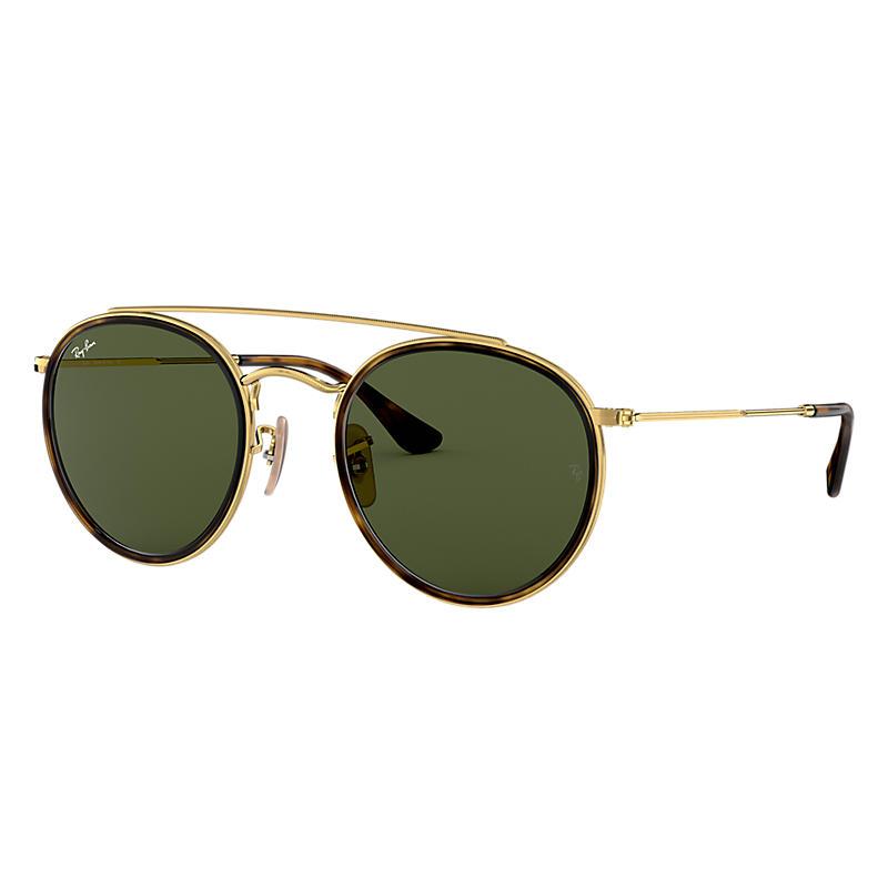 ray ban double bridge gold