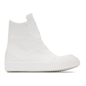 Rick Owens White Rubber Capped Sneakers – BlackSkinny