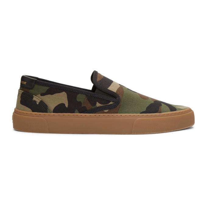 saint laurent camo sneakers