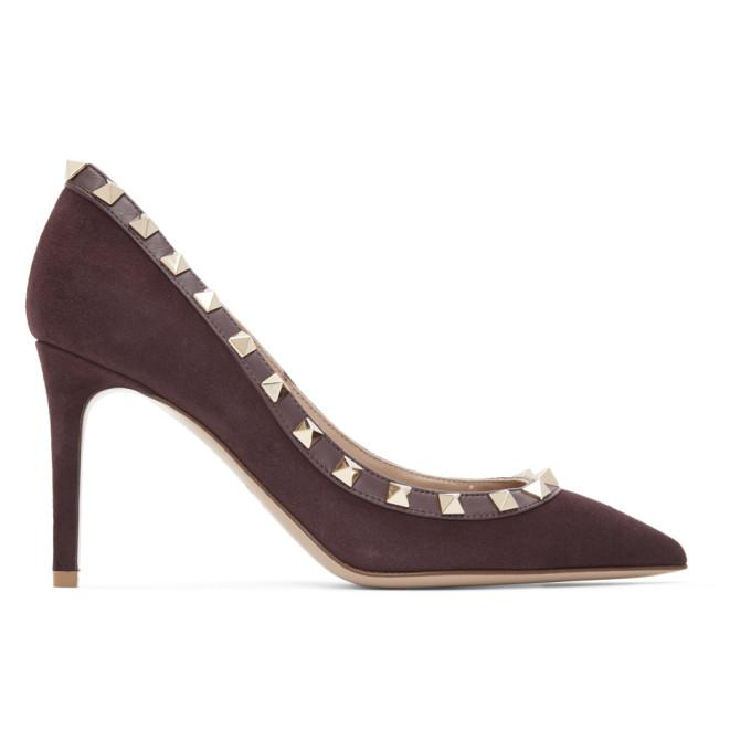 valentino suede rockstud pumps