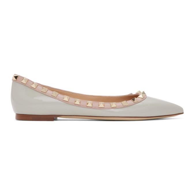 valentino patent rockstud flats