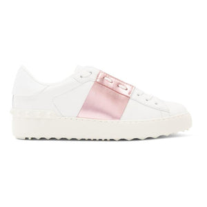 white and pink valentino trainers