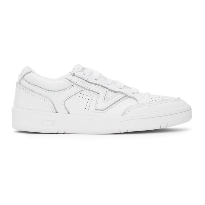 vans white leather lace up