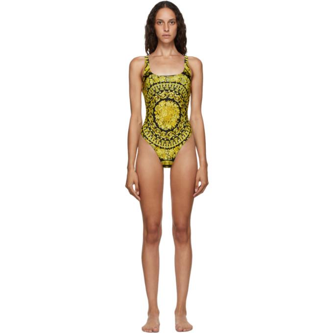 yellow versace bathing suit