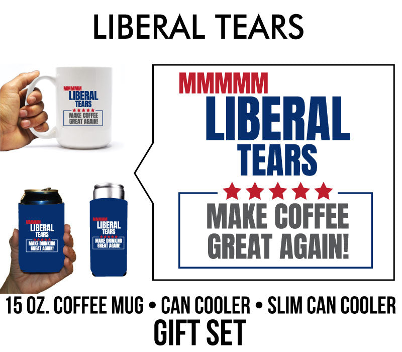 Liberal Tears Coffee Mug & Can Cooler Gift Set (13735) - CampaignPros product image