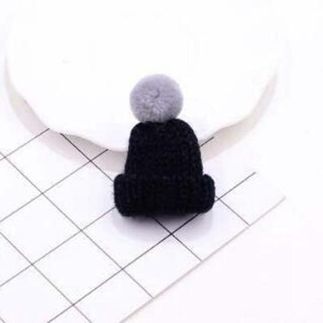 12pcs Miniature Crochet Hat Baby Shower Mini Knitting Ornament Cap