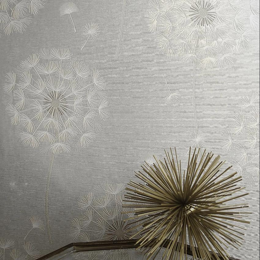 opus allora silver grey dandelion flower wallpaper by holden 36001 allora grey dandelion flower wallpaper