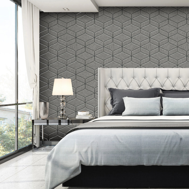 Luciano Geo Gunmetal Wallpaper