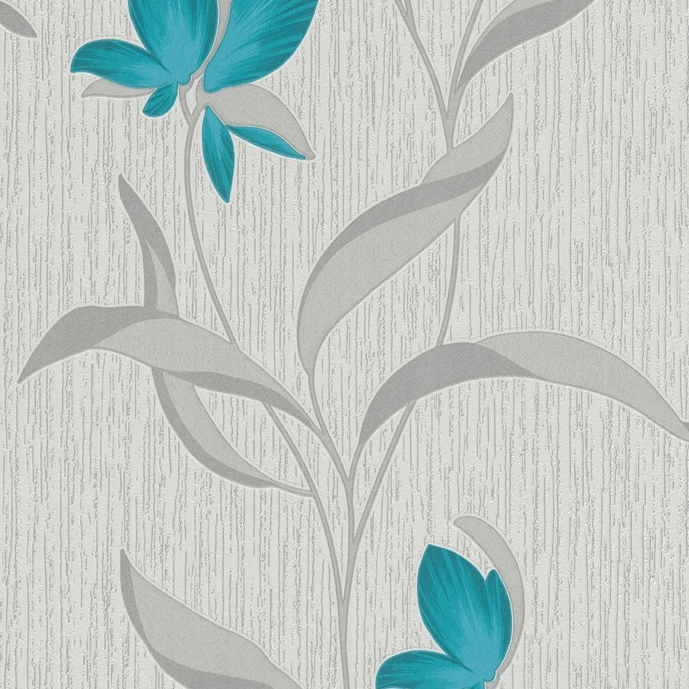 teal grey wallpaper