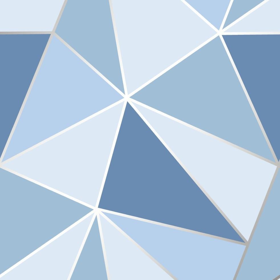 Apex Blue Geometric Triangles Wallpaper 