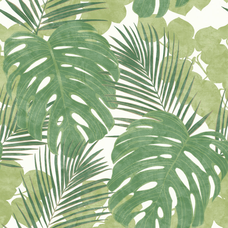 Portfolio Green Jungle Palm Leaf Wallpaper By Rasch