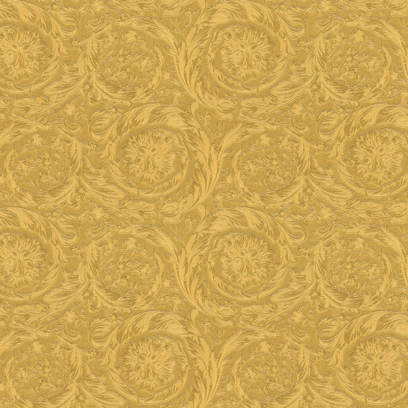 Versace Barocco Metallic Gold Floral Wallpaper by AS ...