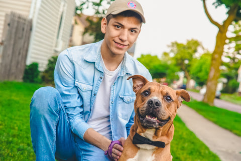 Man with his ESA dog