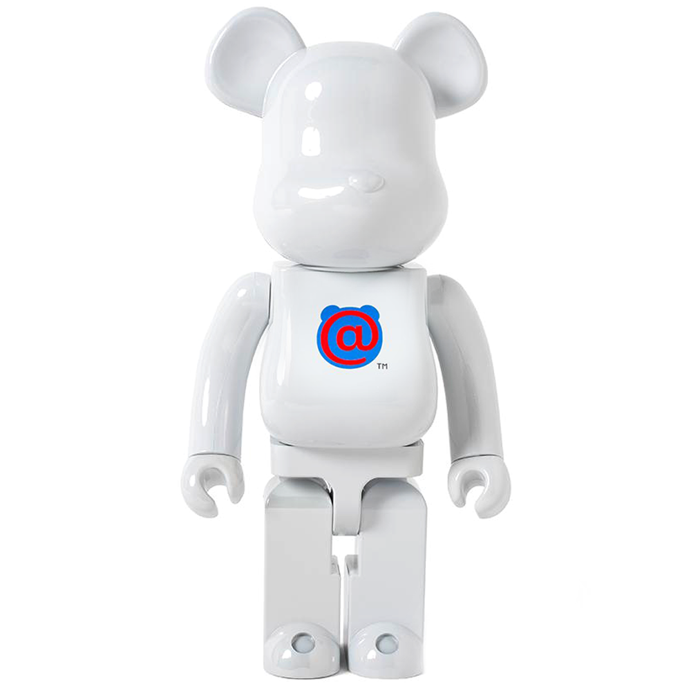 1st Model White Chrome 1000% Bearbrick by Medicom Toy