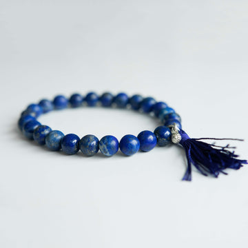 lapis healing gemstones tassel bracelet