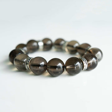 smoky quartz & topaz healing gemstones bracelet 