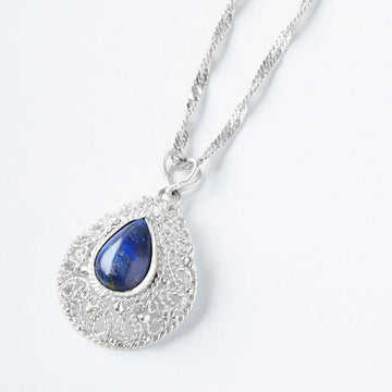 sacred trust lapis healing gemstones tear drop pendant