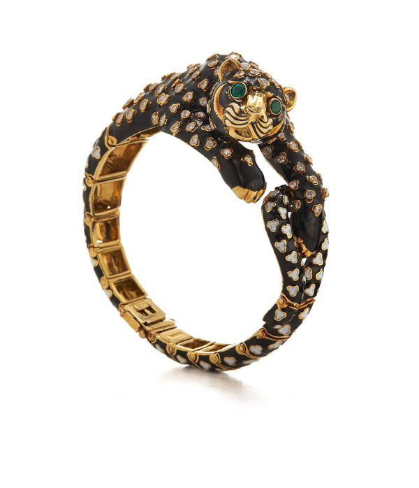 Tiger Bracelet with Emerald Collar – David Webb