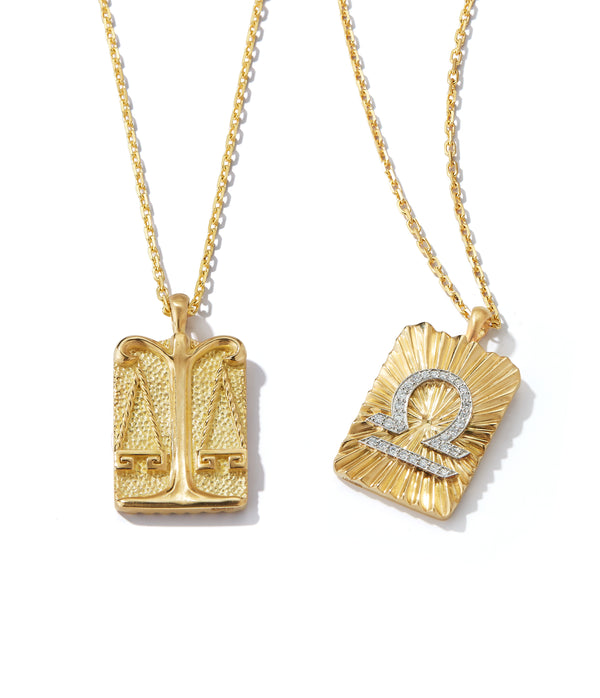 Aquarius Zodiac Diamond Pendant Necklace | David Webb New York