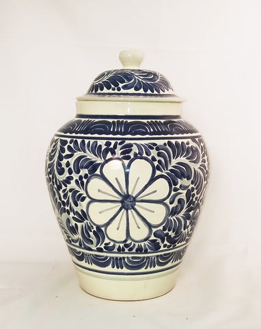 mexican decorative vase talavera folk art hand made mexico