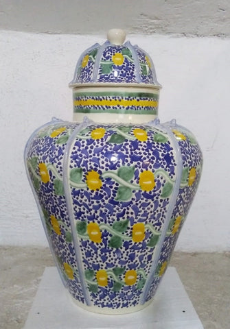 mexican vase pottery folk art hand made hand thrown in mexico gorky workshop