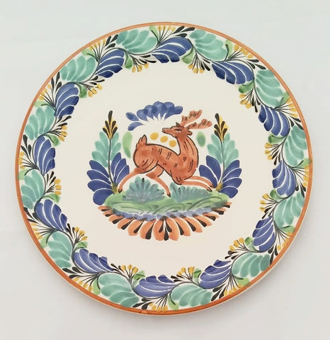 mexican-plates-deer-pattern-mayolica