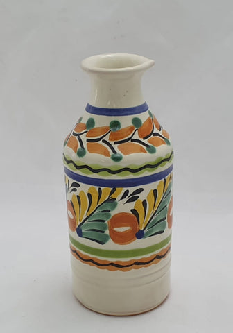 mexican pottery hand thrown made in mexico majolica table decor olive oil crite