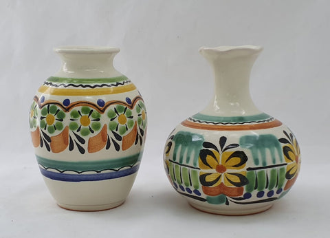 mexican ceramics pottery decorative flower vase majolica hand craft