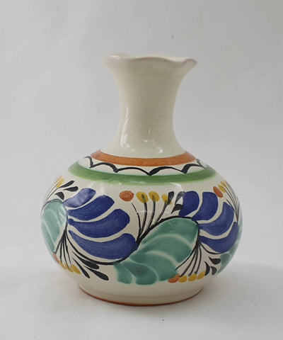 mexican flower vase folk art hand made in mexico by gorky gonzalez workshop