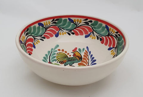 mexican-bowl-handmade-handcrafts-rooster-christmas-tableware-talavera-majolica