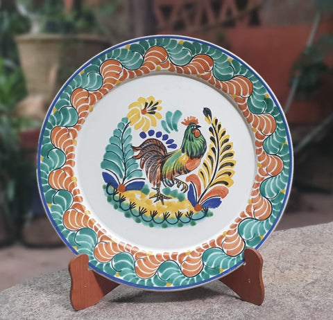 mexican decorative platter folk art hand painted majolica hand made gorky workshop