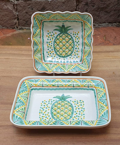 mexican plates salad bowl set folk art pineapple collection gto mexico