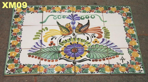 mexican-pottery-folk-art-mural-guanajuato mexico garden decor