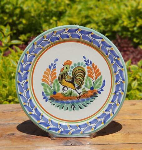 mexican plates ceramic folk art hand painted rooster motive amazon mexico