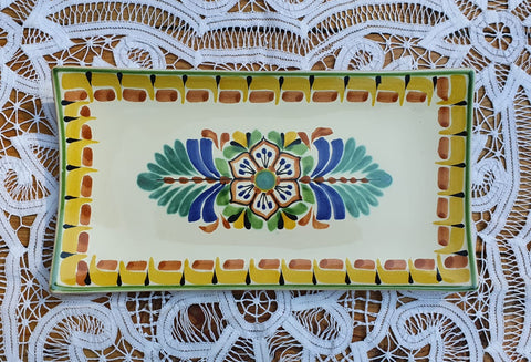 mexican tray flower folk art hand painted amazon mexico gorky workshop