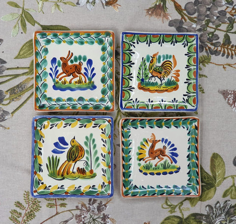 mexican plates tapas plates animals assrted motives folk art mexico