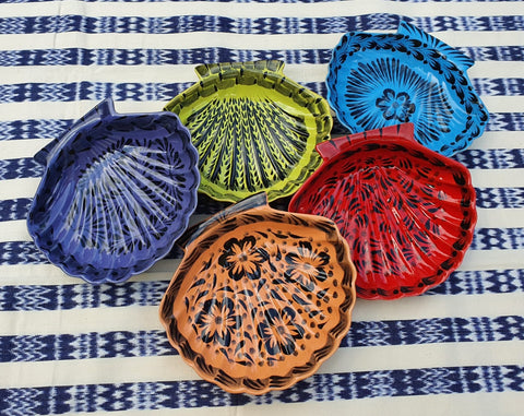 mexican plates dish snack plate table decor folk art mexico