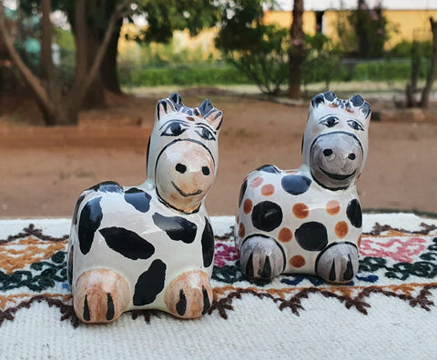mexican cow salt and pepper decorative pottery table decor