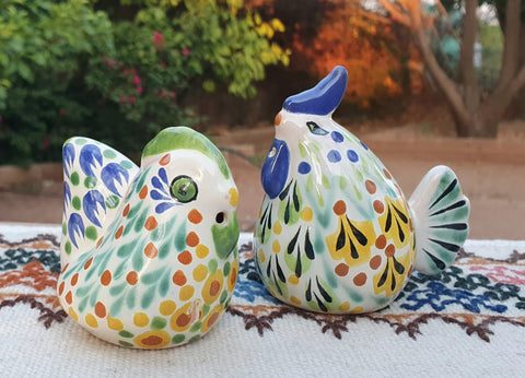mexican rooster salt and pepper decorative pottery table decor