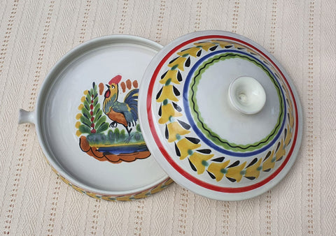 mexican-decorative-tortilla-holder-majolica-for-sale-rooster-design