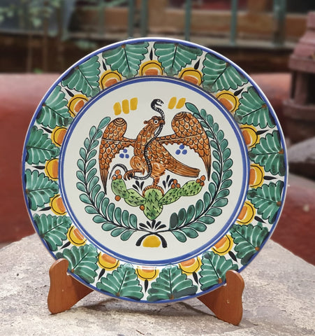 decorative-wall-platter-mexican-eagle-flag-culture-hand-made-mexico