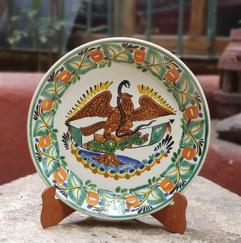 decorative-wall-platter-mexican-eagle-flag-culture-hand-made-mexico