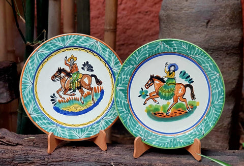cowboy-cowgirl-couple-mexican-plate-mexican-ceramics-mayolica